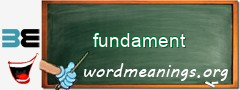 WordMeaning blackboard for fundament